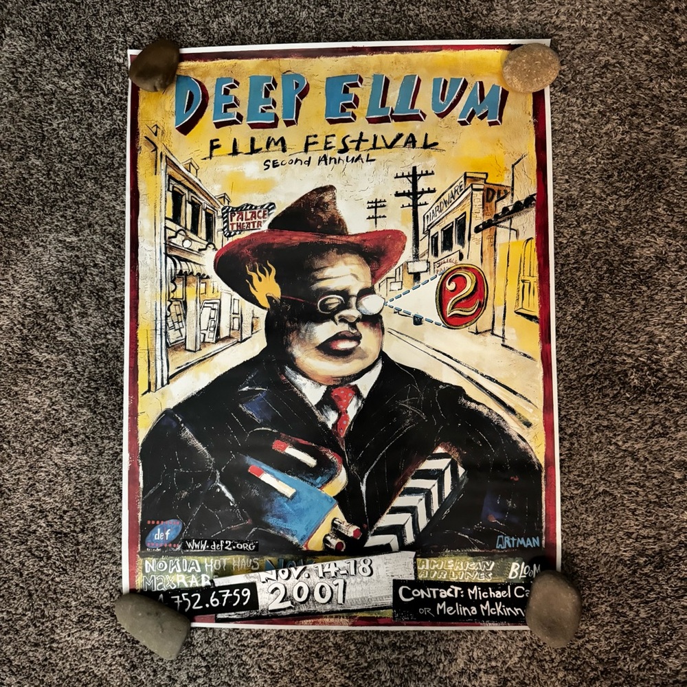 Deep Ellum Film Festival 2nd Annual Original 22x30 Poster Texas